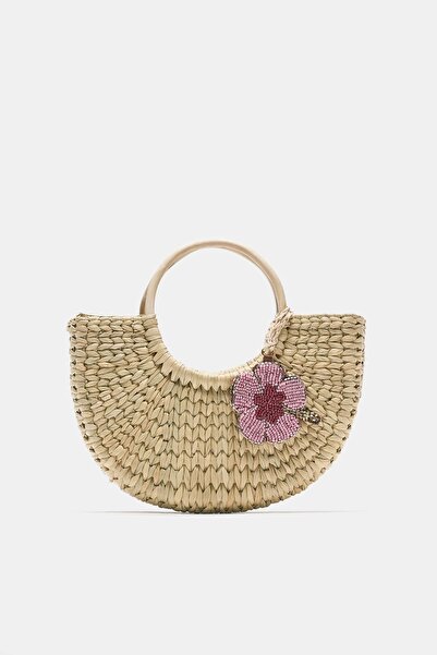 Pull & Bear Hasır sepet el çantası