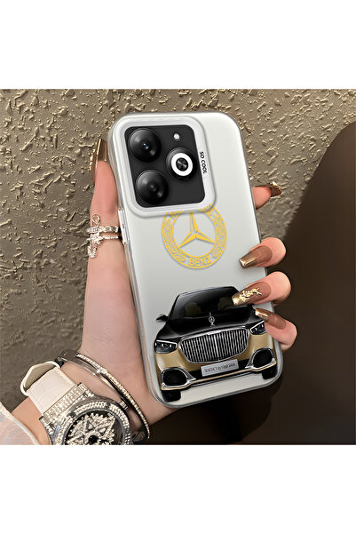 Hontinga Infinix Hot 40I Compatible Silicone Edge Hard Back Anti-Fall Phone C...