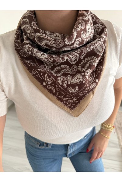venti design Soft Textured Women's Scarf - Brown
