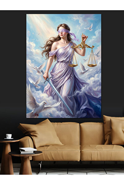 Artmeg Imagine decorativă cu statuia Zeiței Justiției Themis - Pânză decorati...