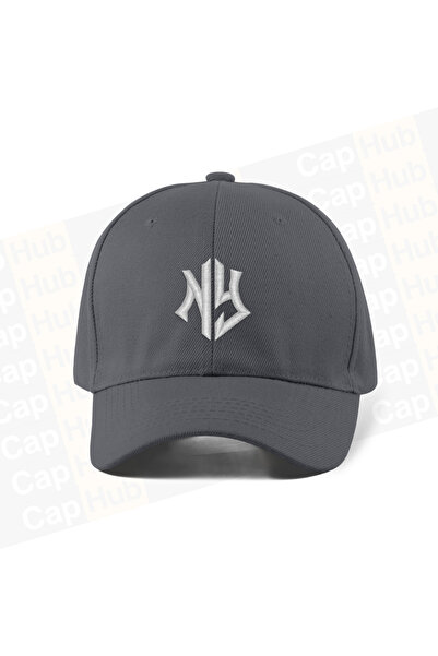 CapHub Embroidered Baseball Cap - Gray Color 100% Cotton Gabardine Unisex Mod...