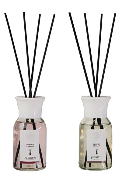 Permun Difuzor cu bețișoare Powder Pleasure 110ml și Difuzor cu bețișoare Ham...