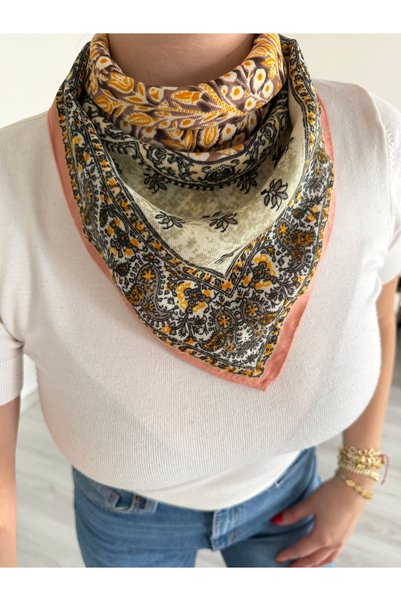 venti design Soft Textured Women's Scarf - Tulip Pattern