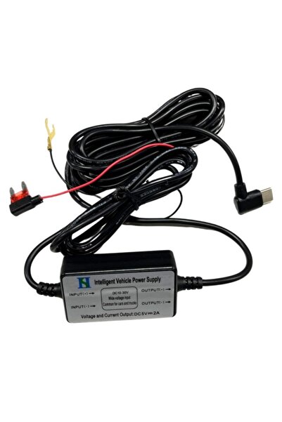 gaman Araç İçi Kamera Güç Kablosu Type C Bağlantı Kiti ( 5V:2.5A ) 24 Saat Sü...
