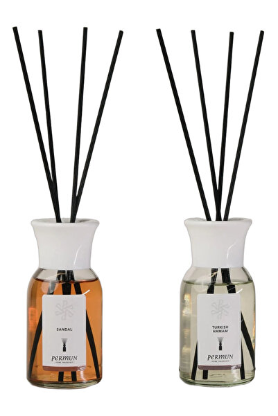 Permun Difuzor cu bețișoare cu aromă de sandalwood 110ml și Difuzor cu bețișo...