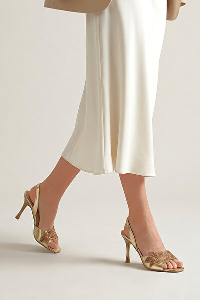 Gökhan Talay Norin Εύκαμπτη Μαλακή Αντιολισθητική Σόλα (8 εκ.) Χρυσό Μεταλλικ...