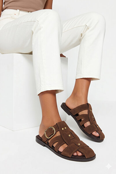 StWenn Γυναικείες παντόφλες με πλεκτό λουράκι και αγκράφα, άνετη σόλα, κομψές...