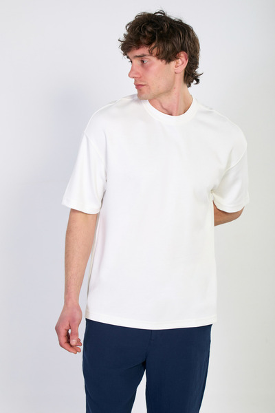 BARRELS AND OIL Ανδρικό T-Shirt Oversize Basic - Λευκό