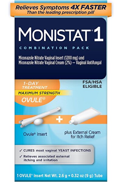 Monistat علاج يومي لالتهابات المهبل الناتجة عن الخميرة للنساء، 1 كبسولة ميكون...