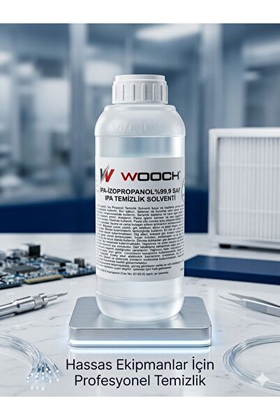 Wooch 1 LT %99,9 SAF İPA TEMİZLİK SOLVENTİ İZOPROPANOL , PROFESYONEL HASSAS MALZEME SOLÜSYONU