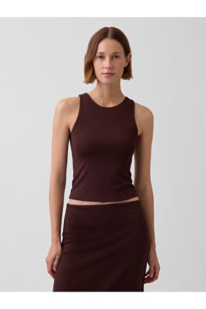 GAP Kadın Kahverengi Crop Halter Tank Top