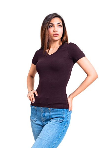 THIFF GYMWEAR Γυναικείο μπλουζάκι Ribana Buzy με λαιμόκοψη V (T-Shirt)