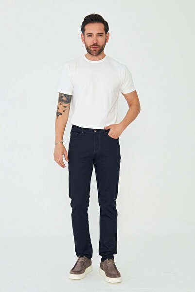 White Stone Ανδρικό casual τζιν παντελόνι σε μπλε ναυτικό χρώμα
