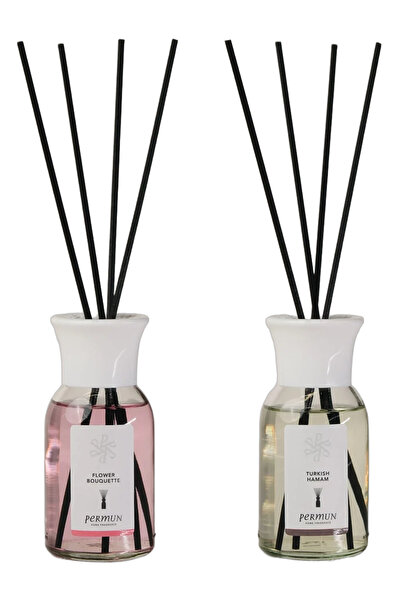 Permun Difuzor cu bețișoare cu aromă de buchet floral 110ml și Difuzor cu beț...