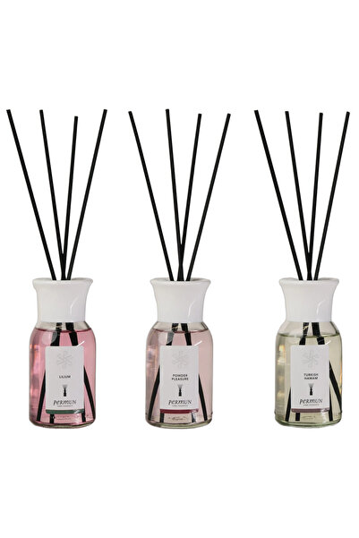 Permun Difuzor cu bețișoare Lilium 110ml & Difuzor cu bețișoare Powder Pleasu...