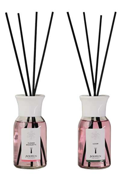 Permun Difuzor cu bețișoare cu aromă de buchet de flori 110ml și Difuzor cu b...