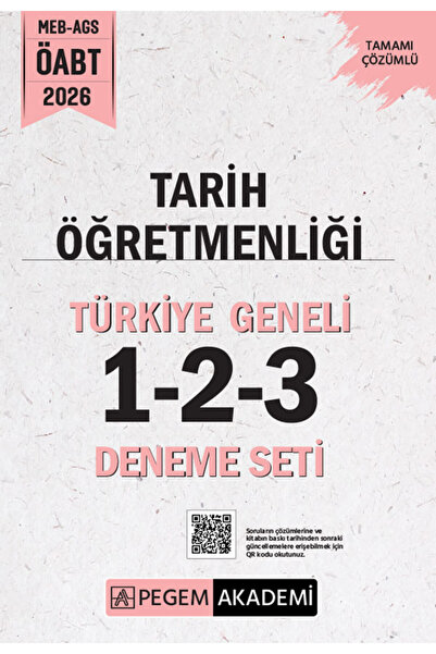 Pegem Akademi Yayıncılık 2026 MEB AGS ÖABT Tarih Öğretmenliği Tamamı Çözümlü ...