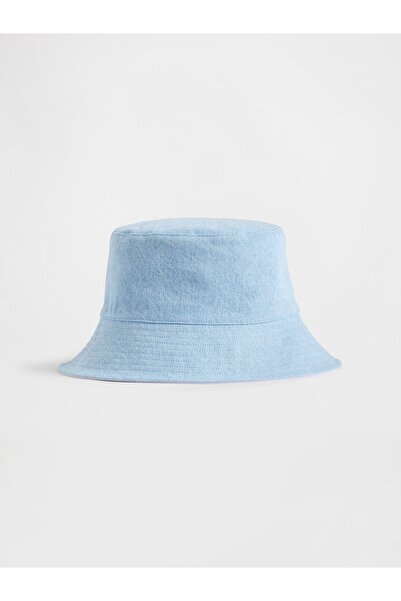 GAP Kız Çocuk Açık Mavi Reversible Denim Bucket Şapka