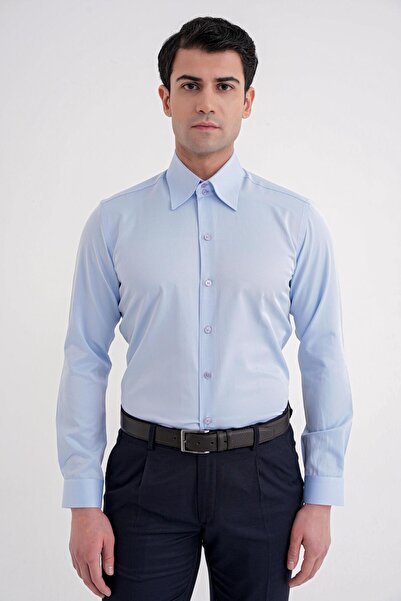 Efor Erkek Slim Fit Açık Mavi Gömlek GK 742