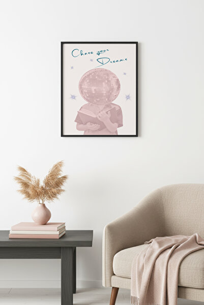 huhuli Επιτραπέζια ζωγραφιά ρετρό ντίσκο με φυσικό ξύλινο πλαίσιο - Κυνηγήστε...