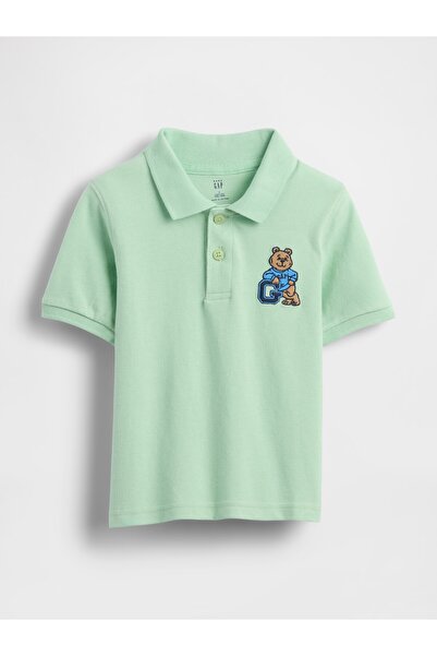 GAP Erkek Bebek Açık Yeşil Brannan Bear Pique Polo Gömlek