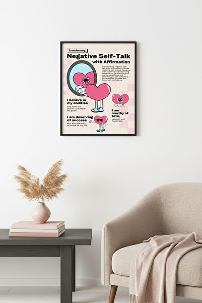 huhuli Ρετρό πίνακας με φυσικό ξύλινο πλαίσιο - Πίνακας ορμητικής αυτοπεποίθη...