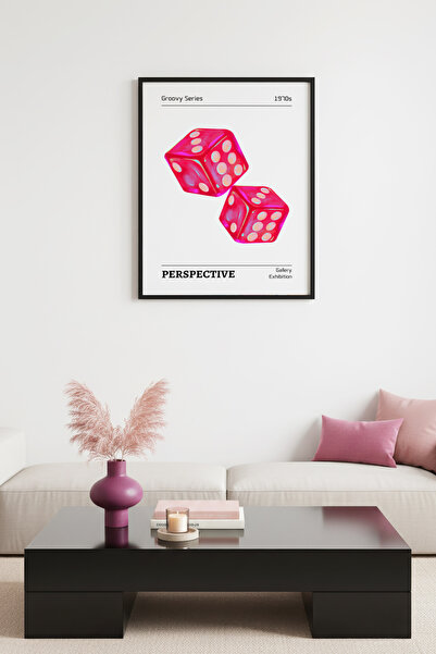 huhuli Επιτραπέζια ζωγραφιά με μοτίβο ρετρό κύβου με φυσικό ξύλινο πλαίσιο - ...