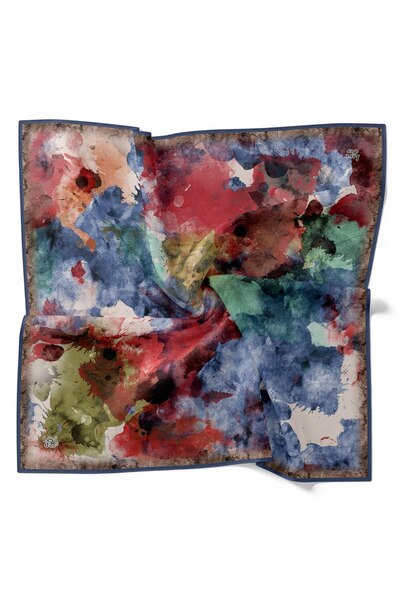 Levidor Pastel Color Splash Pattern Sparkling Crystal Scarf