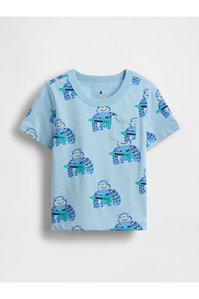 GAP Erkek Bebek Açık Mavi Mix & Match Pocket T-Shirt