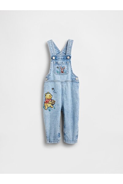 GAP Bebek Mavi Winnie The Pooh Denim Tulum