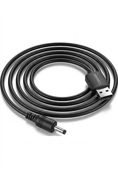 Derwell 1 Metre 1mt Usb Hub DC 3.5x1.35mm Güç Kablosu USB Radyo Diş Fırçası F...