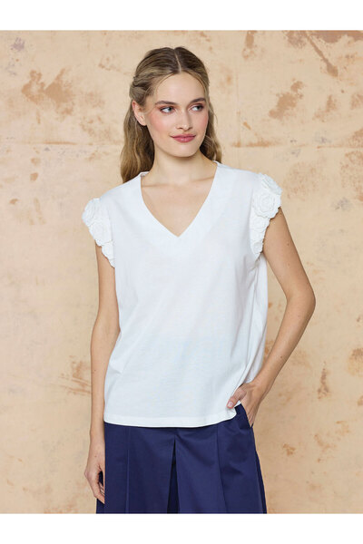 Unique Μπλουζάκι με αξεσουάρ στους ώμους