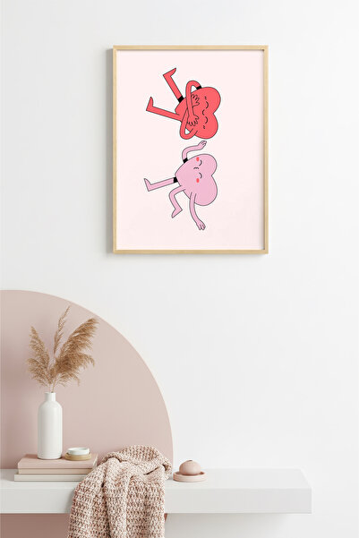 huhuli Ρετρό πίνακας με φυσικό ξύλινο πλαίσιο - Χαριτωμένο καρτούν ποπ αρτ | ...