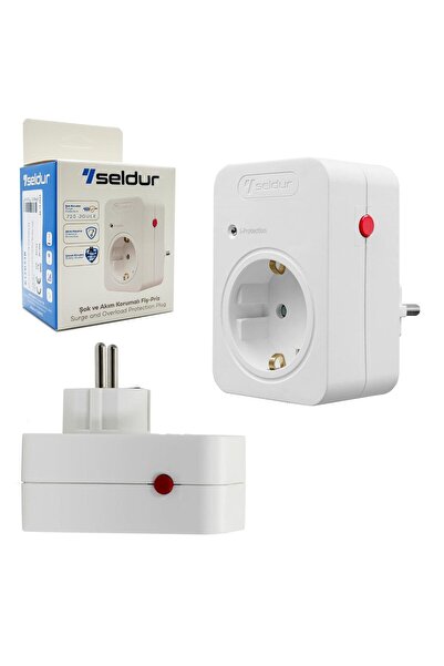 SELDUR Tekli Şok Akım Korumalı Priz 720 Joule 3600 Watt