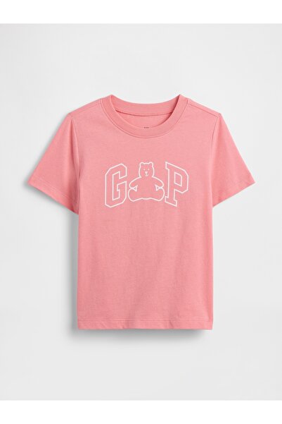 GAP Erkek Bebek Açık Pembe Grafik Baskılı T-Shirt