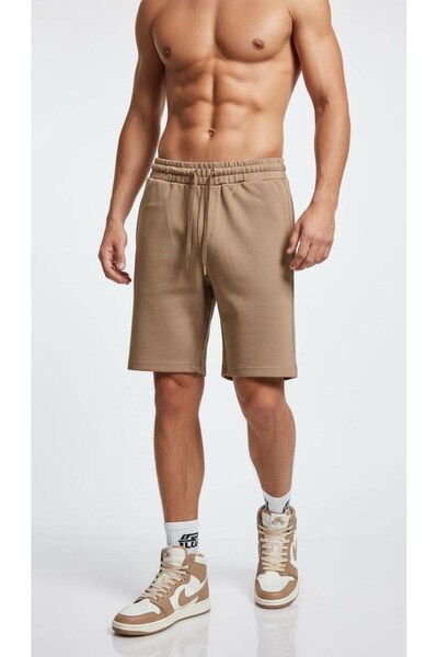 Plus Scorpion Men's Combed Cotton Shorts with Elastic Laces, Comfortable Fit,...