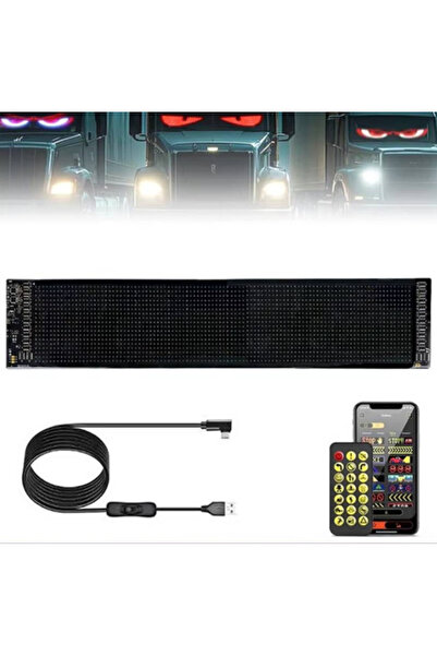 OEM Flexible RGB LED Screen 90 cm – App Control, IP 66, Custom Messages & Ani...