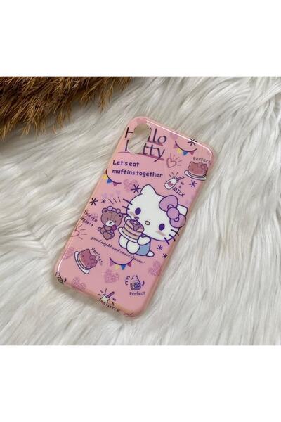 Aksesuarda Moda Iphone X - XS Uyumulu Hello Kitty Hologramlı Kılıf