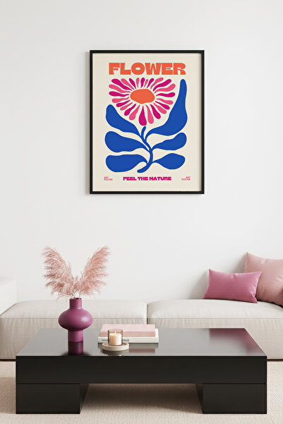 huhuli Ρετρό ζωγραφική με λουλούδια με φυσικό ξύλινο πλαίσιο - Στυλ Ποπ Αρτ |...