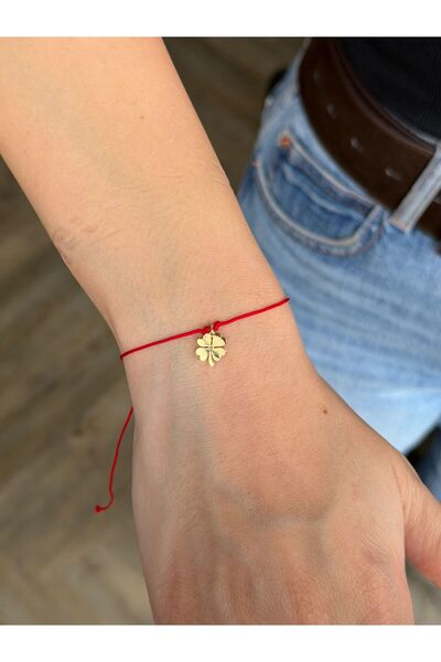 ARGENTAJEW 925 AYAR GÜMÜŞ 14K GOLD RENK BEREKET GÜNÜ YONCA İP BİLEKLİK