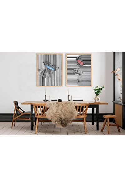 Vivense AHŞAP ÇERÇEVELİ ÇİZGİLERİN GÜCÜ TABLO SETİ, 1, 50X70