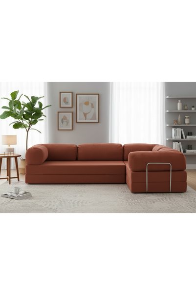 Vivense LEGOM MODÜLER YATAKLI AKTİVİTE KÖŞE KOLTUK KİREMİT, 200X300