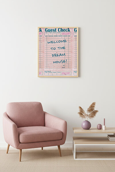 huhuli Ρετρό ζωγραφική με φυσικό ξύλινο πλαίσιο - Καλωσορίσατε με θέμα το Dre...