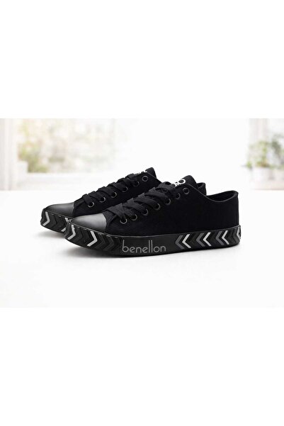 Benetton Μαύρο-Μαύρο Ανδρικό Sneaker BN-30626
