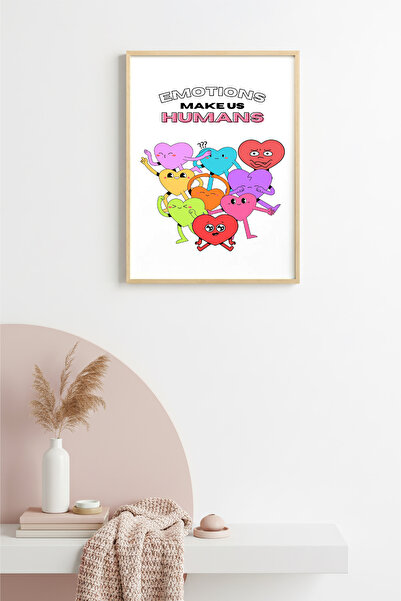 huhuli Εικόνα με ρετρό αισθητική και καρδιά με φυσικό ξύλινο πλαίσιο - Ανθρωπ...