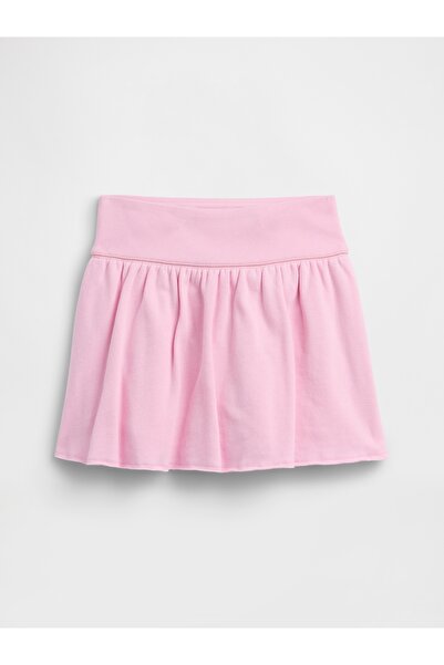 GAP Kız Çocuk Açık Pembe Kids Pull-On Fransız Havlu Kumaş Etek