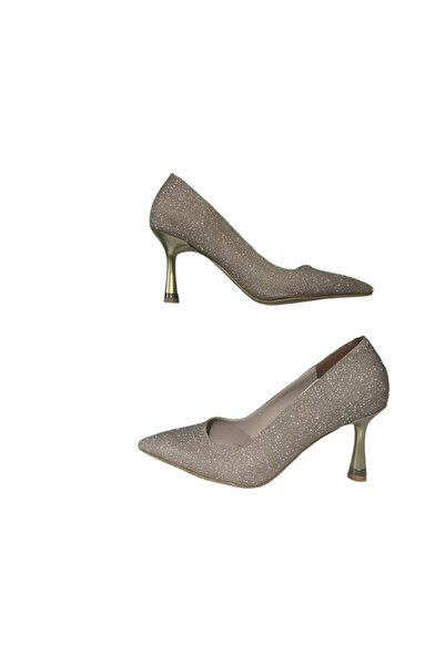 erbay shoes Γυναικεία χρυσά κρυστάλλινα παπούτσια στιλέτο 7 εκ. με τακούνι σε...