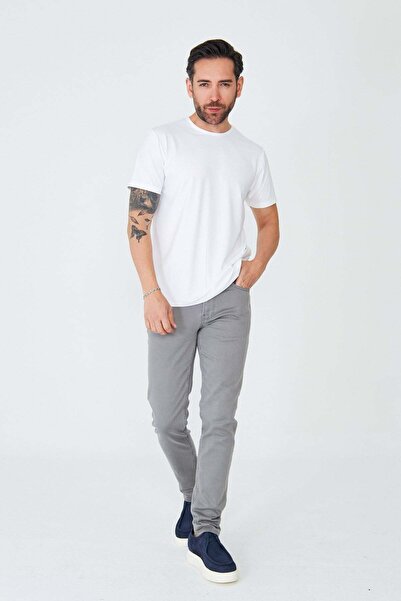 White Stone Ανοιχτό γκρι ανδρικό casual τζιν παντελόνι