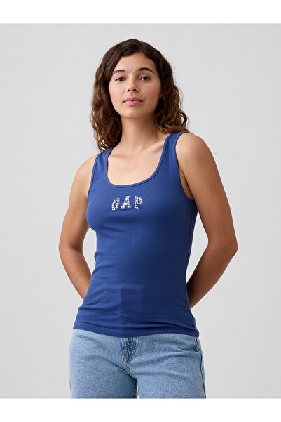 GAP Kadın Koyu Mavi Logo Fitilli Atlet