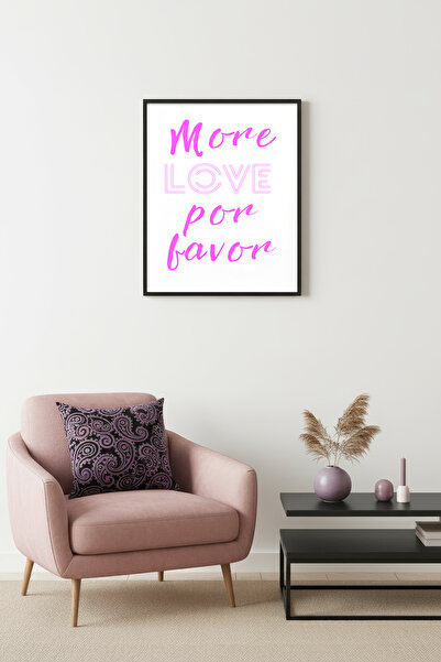 huhuli Ρετρό πίνακας με φυσικό ξύλινο πλαίσιο - Ροζ γράμματα και λέξεις |   h...